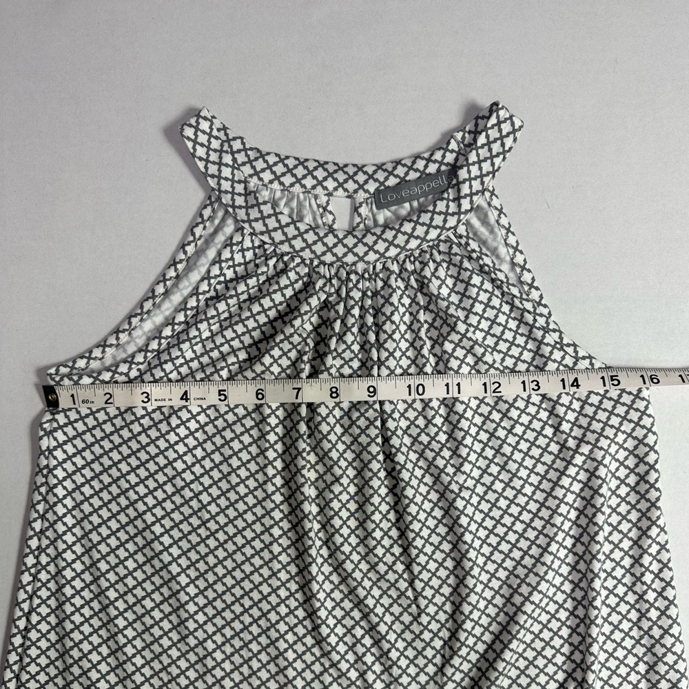 Loveappella Knit Halter Top Size *PETITE SMALL* Modern Minimalist Sleeveless Top - Picture 3 of 9